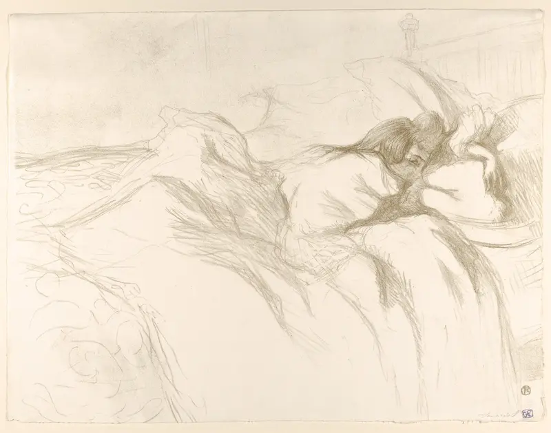 Waking Up, from "Elles" Wall Art by Henri de Toulouse-Lautrec - High-Resolution Digital Print