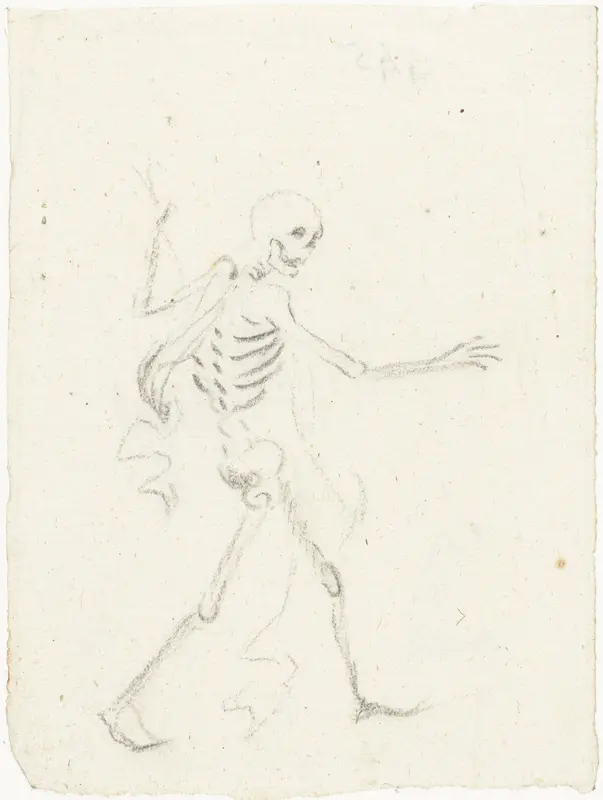 Walking Skeleton Wall Art by Gesina ter Borch - High-Resolution Digital Print