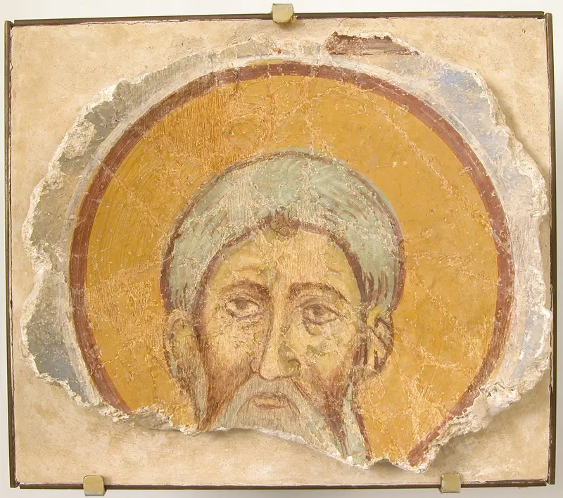 Wall Painting of a Male Saint Wall Art by Unknown - High-Resolution Digital Print