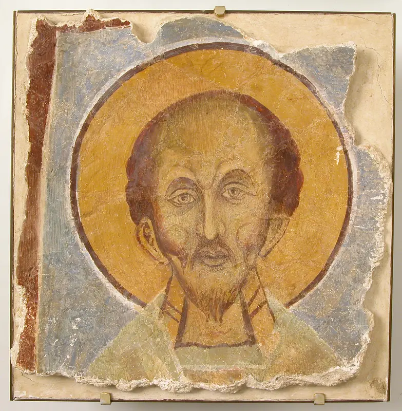 Wall Painting of Male Saint Wall Art by Unknown - High-Resolution Digital Print