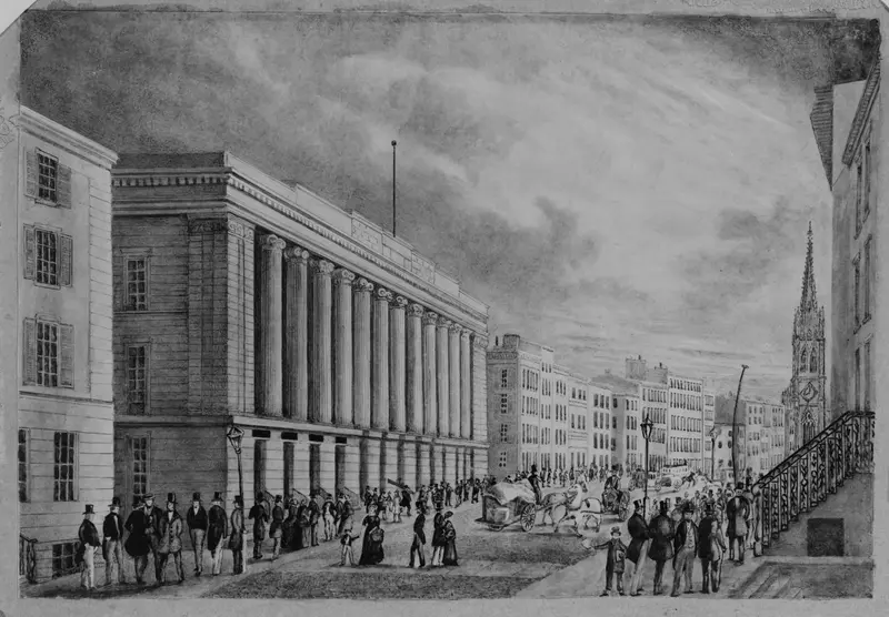 Wall Street, New York Wall Art by Anonymous, American, 19th century - High-Resolution Digital Print