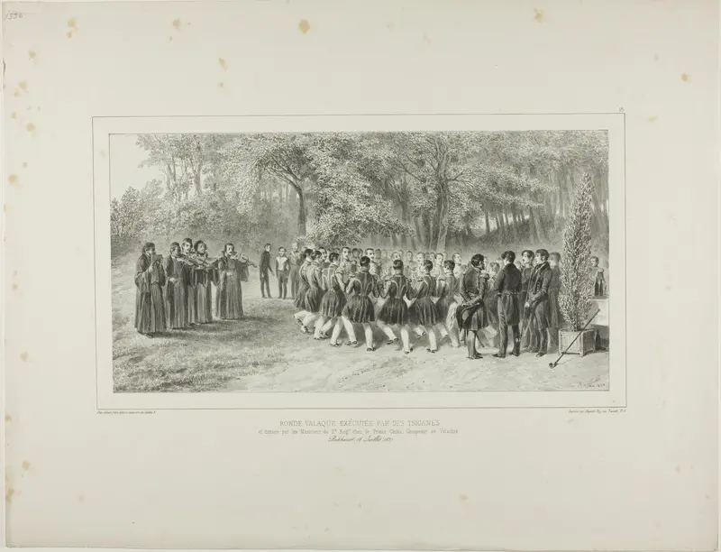 Wallachian Round, Performed by the Tsiganes and Danced by the Second Regiment Musicians at the Home of Prince Ghika, Ghospodar, Wallachia