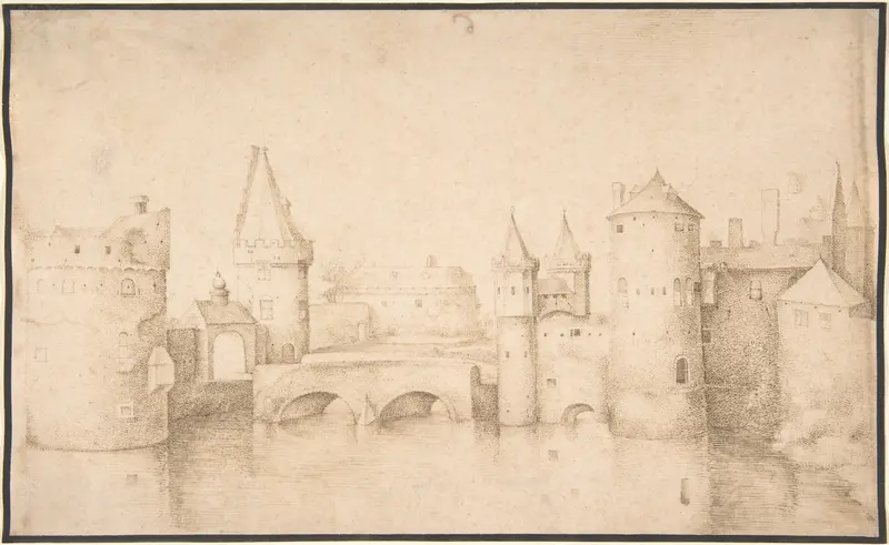Walls, Towers, and Gates of Amsterdam Wall Art by Jacob Savery I - High-Resolution Digital Print