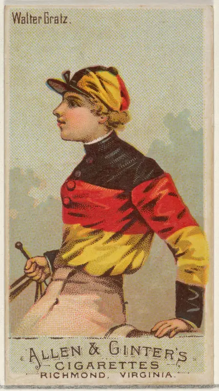 Walter Gratz, from the Racing Colors of the World series (N22a) for Allen & Ginter Cigarettes Wall Art by Allen & Ginter - High-Resolution Digital Print