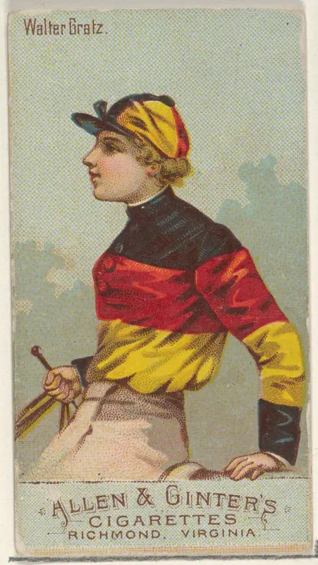 Walter Gratz, from the Racing Colors of the World series (N22b) for Allen & Ginter Cigarettes Wall Art by Allen & Ginter - High-Resolution Digital Print