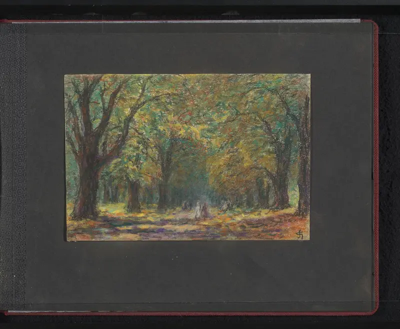 Wandelaars in het park van Slot Biebrich te Wiesbaden Wall Art by Unknown - High-Resolution Digital Print