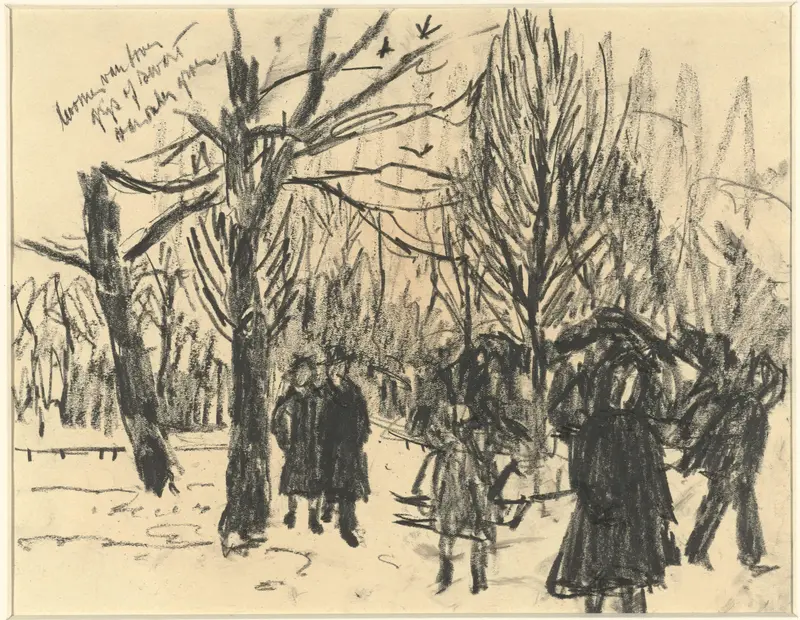 Wandelaars in het Vondelpark in de winter Wall Art by Fik Abbing - High-Resolution Digital Print