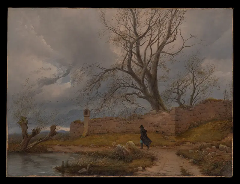 Wanderer in the Storm Wall Art by Julius von Leypold - High-Resolution Digital Print