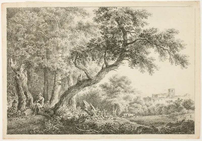 Wanderer Resting in the Forest Wall Art by Martin von Molitor - High-Resolution Digital Print