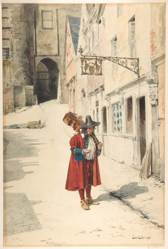 Wandering Minstrel; Old Nuremberg Wall Art by Alexandre-Louis Leloir - High-Resolution Digital Print
