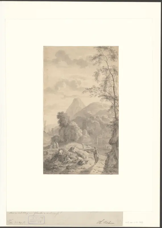 Wandschildering in de koepel van molen De Hooiberg Wall Art by Unknown - High-Resolution Digital Print