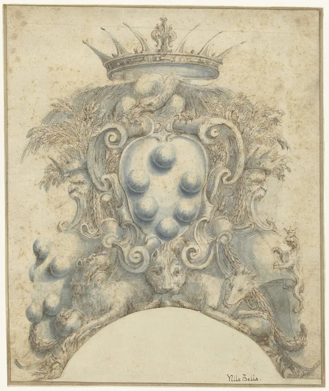 Wapen van de familie Medici Wall Art by Stefano della Bella - High-Resolution Digital Print