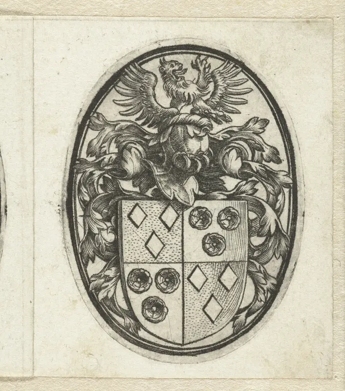 Wapen van de familie Van Heussen Wall Art by Hendrick Goltzius - High-Resolution Digital Print