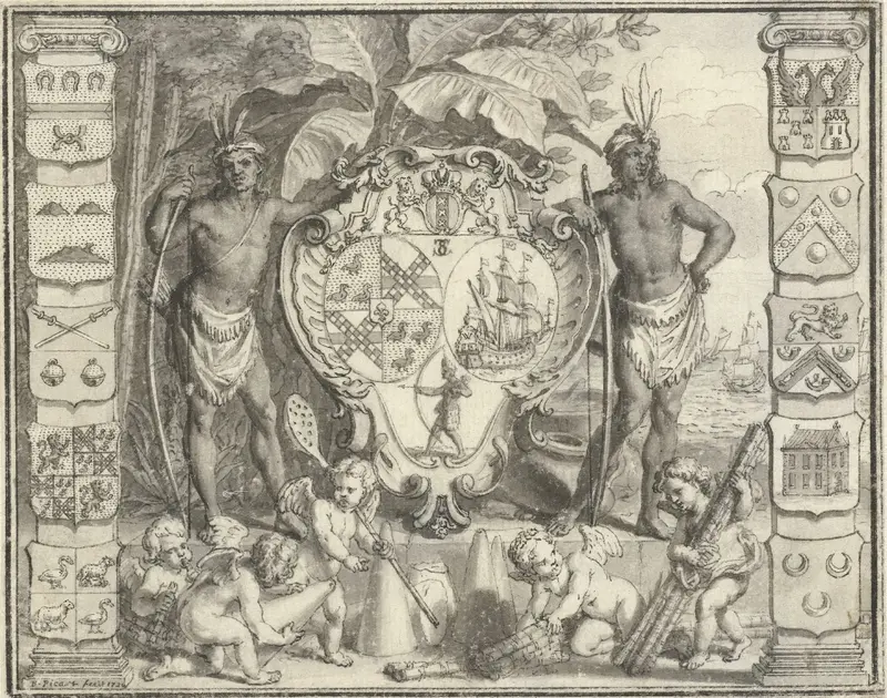 Wapen van de Geoctrooide Sociëteit van Suriname Wall Art by Unknown - High-Resolution Digital Print