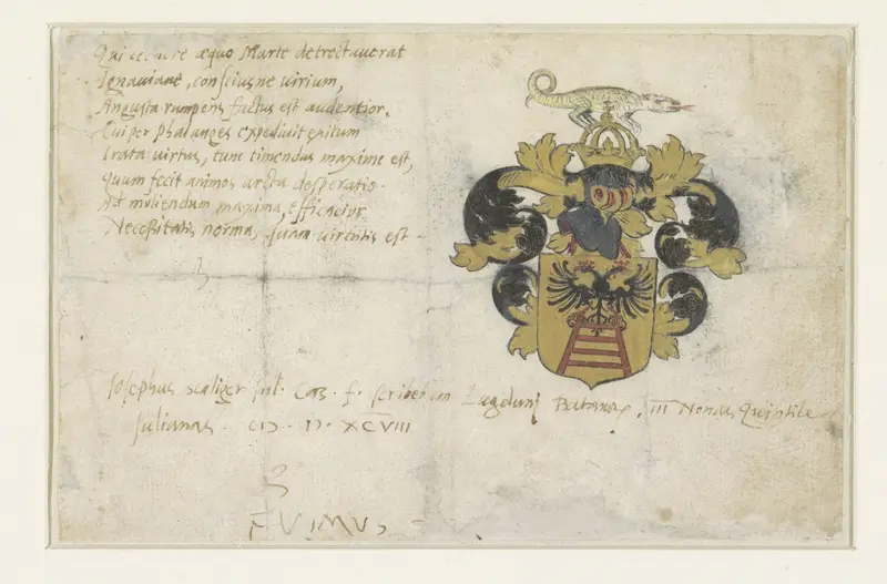 Wapen van Josephus Justus Scaliger Wall Art by anonymous - High-Resolution Digital Print