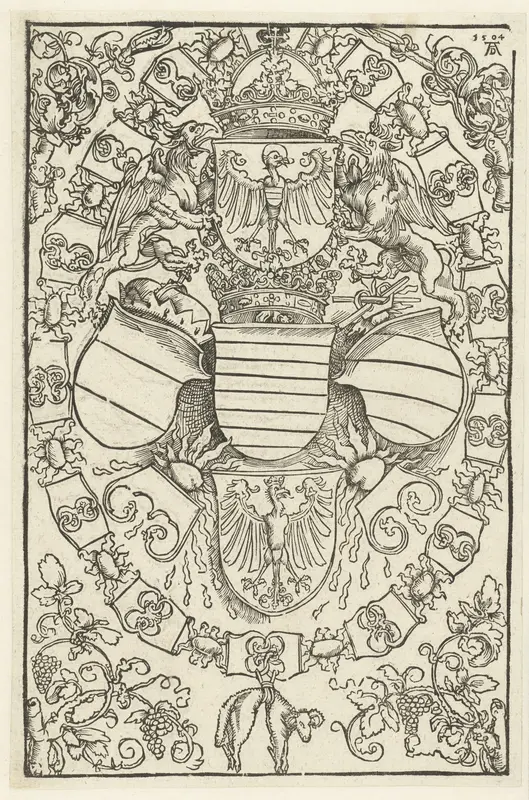 Wapen van keizer Maximiliaan I Wall Art by Unknown - High-Resolution Digital Print