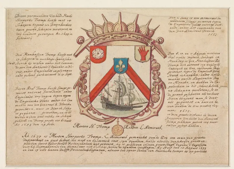 Wapen van Maarten Harpertszoon Tromp Wall Art by anonymous - High-Resolution Digital Print
