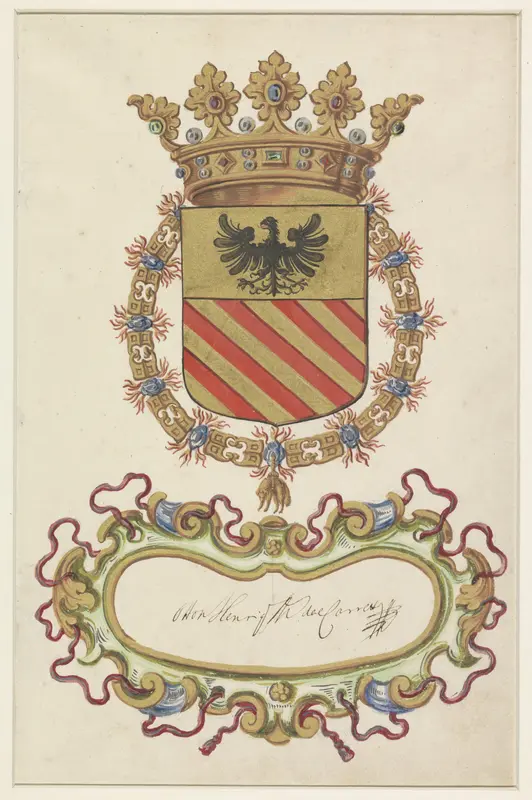 Wapen van Ottone Eurico del Caretto, markies van Savona Wall Art by anonymous - High-Resolution Digital Print