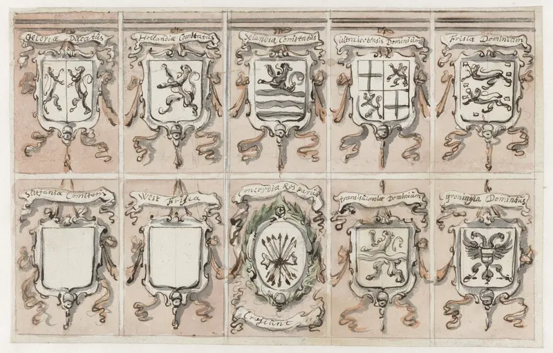 Wapens van de Zeven Provinciën Wall Art by Pieter Jansz - High-Resolution Digital Print