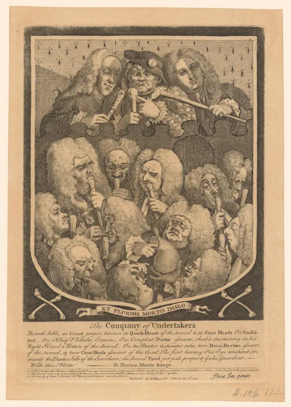 Wapenschild met vijftien artsen Wall Art by William Hogarth - High-Resolution Digital Print