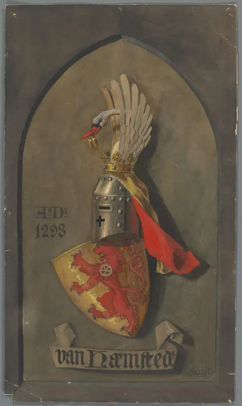 Wapenschild van de familie Van Haamstede Wall Art by Unknown - High-Resolution Digital Print