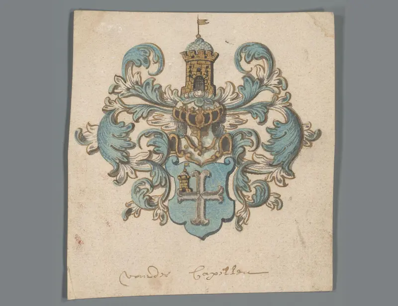 Wapenschild van het geslacht Van der Capellen Wall Art by anonymous - High-Resolution Digital Print