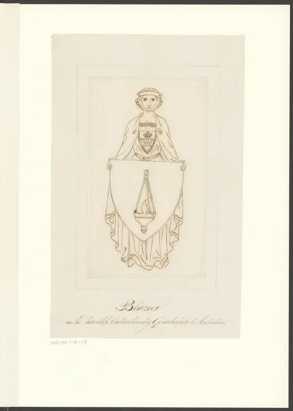 Wapenschild van het Koninklijk Oudheidkundig Genootschap Wall Art by Pierre Joseph Hubert Cuypers - High-Resolution Digital Print