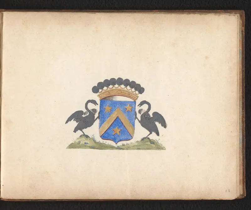 Wapenschild van Jean Jacques Charron, markies van Menars Wall Art by anonymous - High-Resolution Digital Print