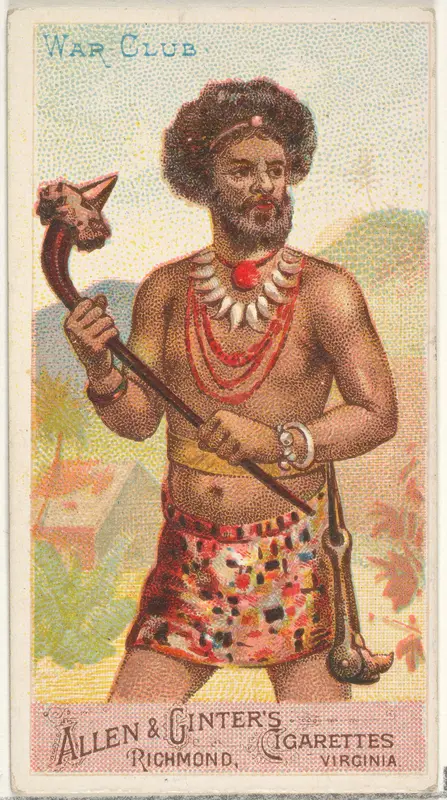 War Club, from the Arms of All Nations series (N3) for Allen & Ginter Cigarettes Brands Wall Art by Allen & Ginter - High-Resolution Digital Print