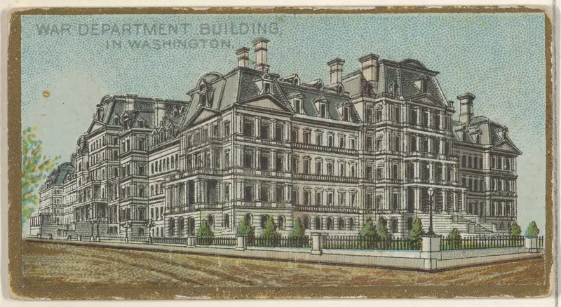 War Department Building in Washington, from the General Government and State Capitol Buildings series (N14) for Allen & Ginter Cigarettes Brands Wall Art by Allen & Ginter - High-Resolution Digital Print