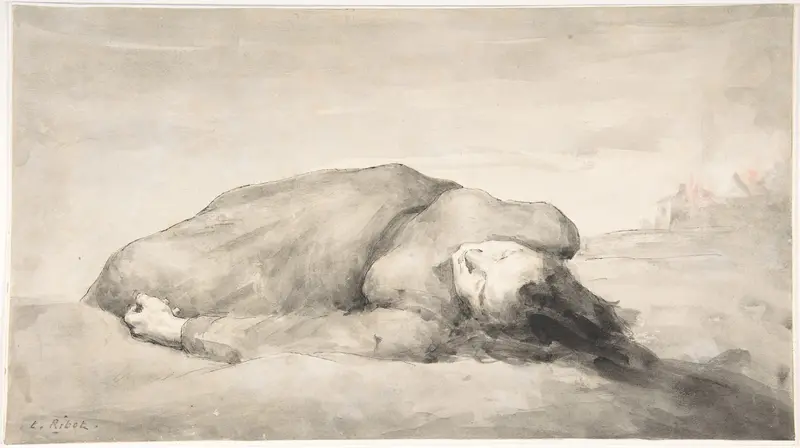 War Scene (A Female Casualty) Wall Art by Théodule-Augustin Ribot - High-Resolution Digital Print