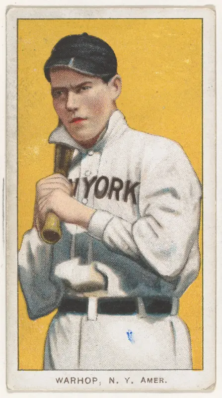 Warhop, New York, American League, from the White Border series (T206) for the American Tobacco Company Wall Art by American Tobacco Company - High-Resolution Digital Print