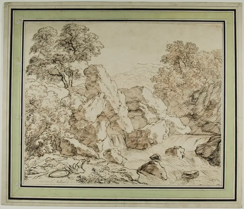 Warrior and Dog Resting by Rocky Rapids Wall Art by Franz Kobell - High-Resolution Digital Print