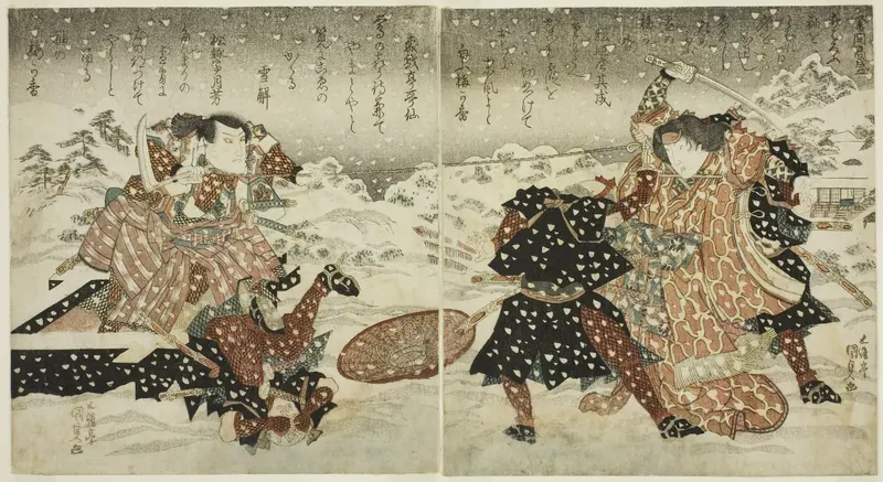 Warriors Fighting in the Snow