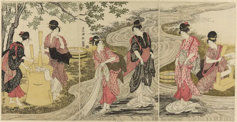 Washing Cloth in a Stream