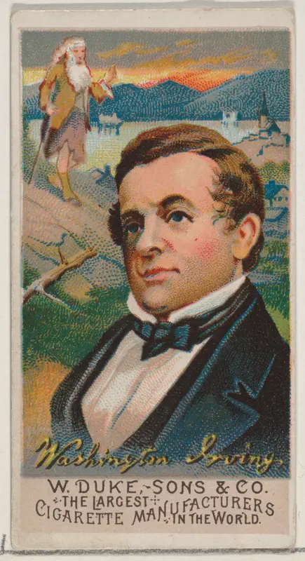 Washington Irving, from the series Great Americans (N76) for Duke brand cigarettes Wall Art by W. Duke, Sons & Co. - High-Resolution Digital Print