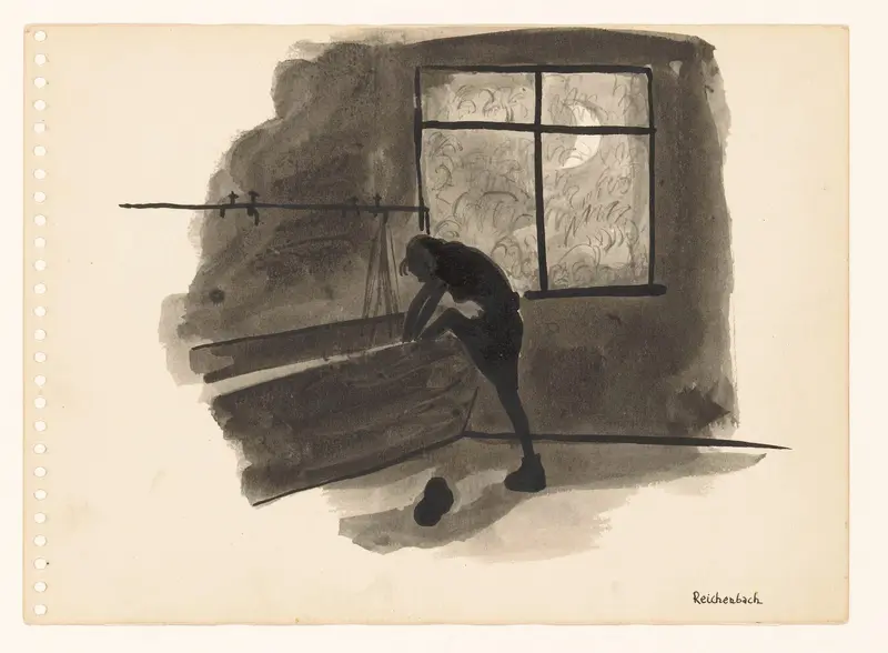 Wasruimte in kamp Reichenbach Wall Art by Agatha Abrahamina Siegenbeek van Heukelom (Atie) - High-Resolution Digital Print