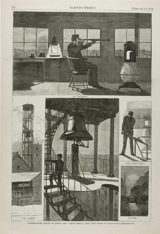 Watch-Tower, Corner of Spring and Varick Streets, New York