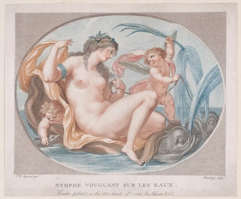 Water Nymph (Nymph Vouguant Sur Les Eaux) Wall Art by Francesco Bartolozzi - High-Resolution Digital Print