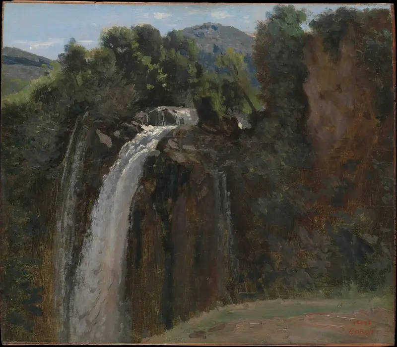 Waterfall at Terni Wall Art by Camille Corot - High-Resolution Digital Print