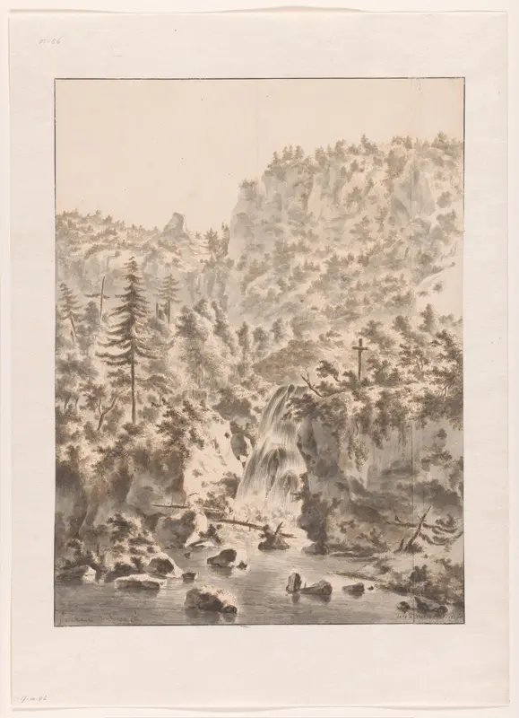 Waterfall in the Chartreuse Mountains Wall Art by Frederik de Moucheron - High-Resolution Digital Print