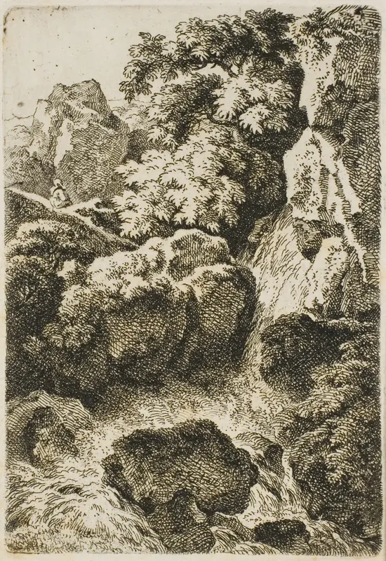 Waterfall (The Cascade) Wall Art by Ferdinand Kobell - High-Resolution Digital Print