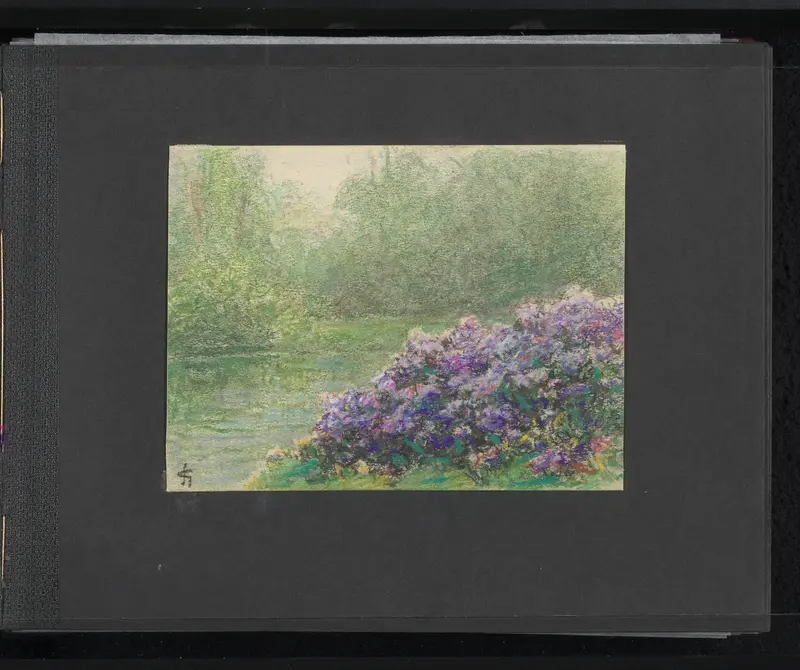 Waterkant met bloemen Wall Art by Unknown - High-Resolution Digital Print