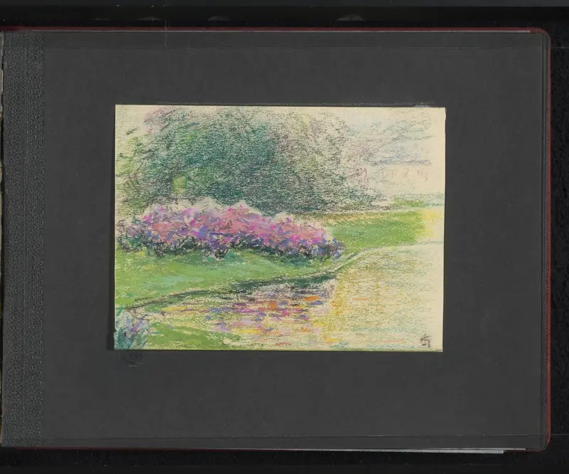 Waterkant met bloemen te Wiesbaden Wall Art by Unknown - High-Resolution Digital Print