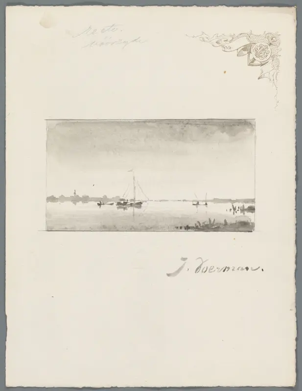 Waterlandschap met boten Wall Art by Unknown - High-Resolution Digital Print