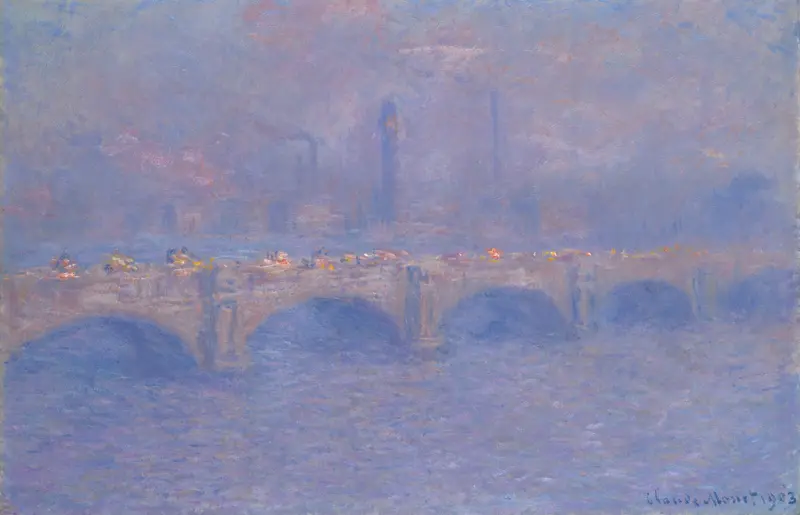 Waterloo Bridge, Sunlight Effect Wall Art by Claude Monet - High-Resolution Digital Print