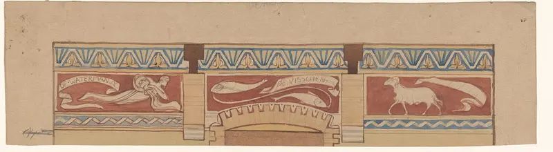 Waterman, Vissen en Ram Wall Art by Antoon Derkinderen - High-Resolution Digital Print