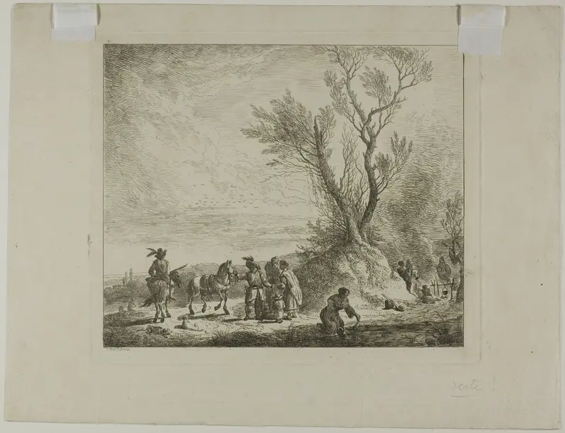 Wayfarer's Camp Wall Art by Christian Wilhelm Ernst Dietrich - High-Resolution Digital Print