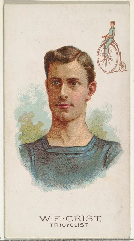 W.E. Crist, Tricyclist, from World's Champions, Series 2 (N29) for Allen & Ginter Cigarettes Wall Art by Allen & Ginter - High-Resolution Digital Print