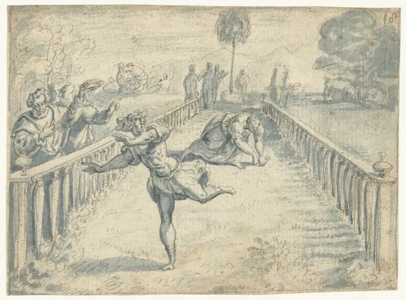 Wedstrijd tussen Atalante en Hippomenes Wall Art by Jan Snellinck (I) - High-Resolution Digital Print